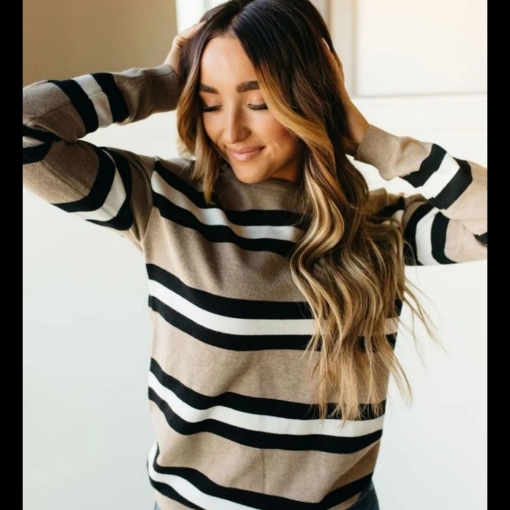 NWT ampers and ave striped sweater size xs
